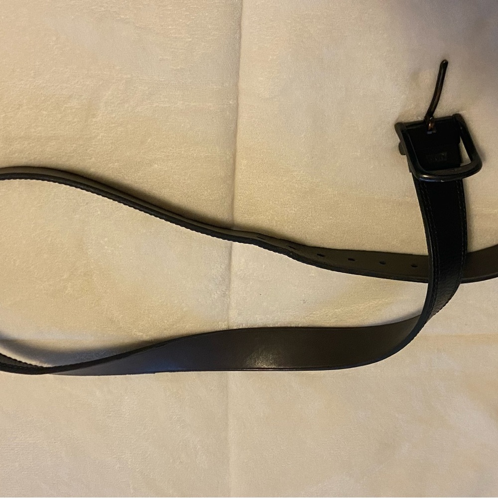 Reversible brown/black leather belt